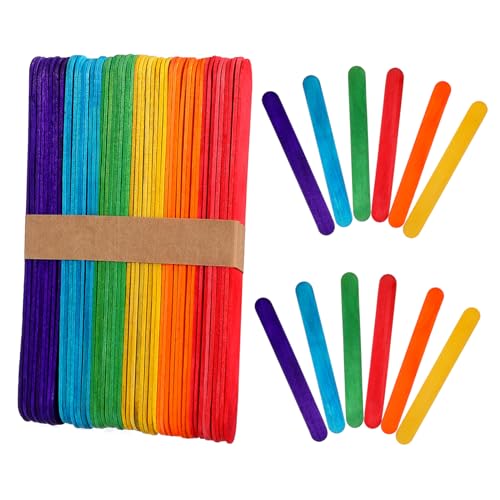 DIYEAH 150Stücke Farbige Holzstäbchen für DIY Bastelprojekte Jumbo Sticks und Splinterfrei für Designs DIYEAH 150Stücke Farbige Holzstäbchen für DIY Bastelprojekte Jumbo Sticks und Splinterfrei für Designs von DIYEAH