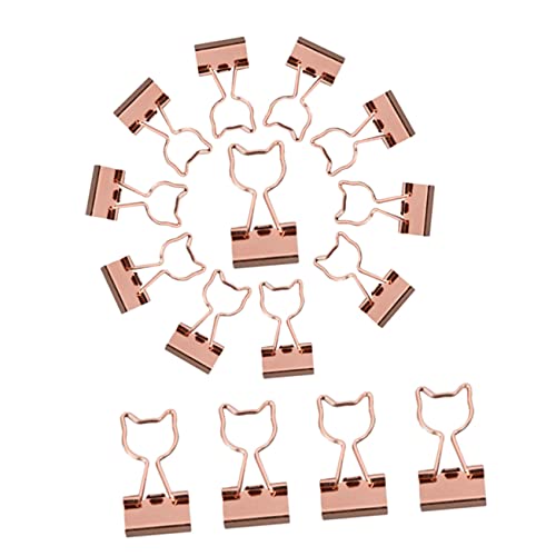 DIYEAH 15Stücke Dekorative Büroklammern Roségold Für Dokumente Vielseitige Papierklammern Papierklammerhalter Für Schreibtisch Stilvolle Klemmen Für Büro Und Zuhause von DIYEAH