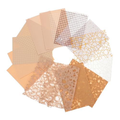 DIYEAH 16 Blatt Collage Dekorationspapier texturiert strukturiertes Scrapbook-Papier Retro-Bastelpapier farbig bastelmaterial buntpapier DIY Material Papier Schrottbuchpapier Gittergewebe von DIYEAH