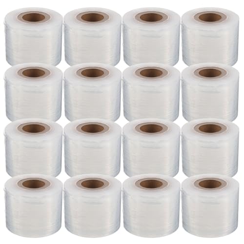 DIYEAH 16 Rollen Stretchfolie: 5 cm breit – Lebensmittelechte Frischhaltefolie für Take-away-Verpackungen – Transparente Verpackungsfolie aus Kunststoff zum Frischhalten von DIYEAH