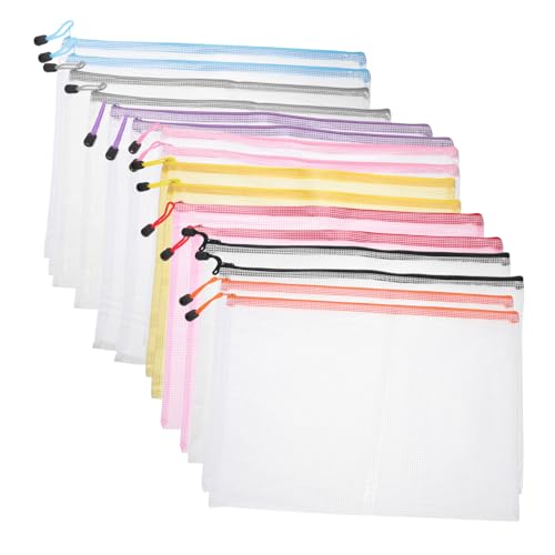 DIYEAH 16 Stück Aktenhalter Reißverschlusstasche Netztaschen mit Reißverschluss aufbewahrungstasche ordner für schule Aktenbeutel Set dokumententasche Netzbeutel Taschen organisieren PVC DIYEAH 16 Stück Aktenhalter Reißverschlusstasche Netztaschen mit Reißverschluss aufbewahrungstasche ordner für schule Aktenbeutel Set dokumententasche Netzbeutel Taschen organisieren PVC von DIYEAH