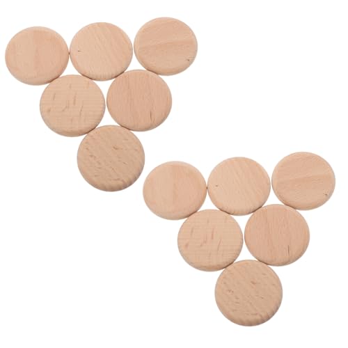 DIYEAH 16 Stück Holzscheiben Rund Unbearbeitete Runde Holzrohlinge für DIY Basteln Handgeschnitzte Schachfiguren Holz-chips für Kreative Kunstprojekte und Spielsteine von DIYEAH