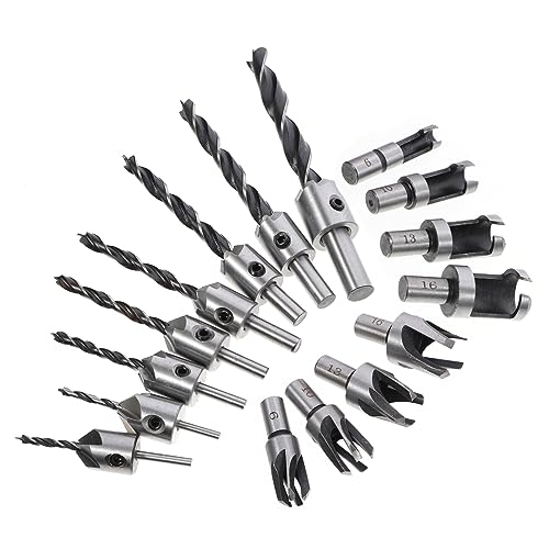 DIYEAH 16 Stück Komprimiertes Bohrbitset eingestellt Bohrzubehör bit Bits für die Holzbearbeitung Senkerbohrer für Holz Senkbit Holz Countersink Drill Bit Kit Holzbearbeitungsbohrer Stahl DIYEAH 16 Stück Komprimiertes Bohrbitset eingestellt Bohrzubehör bit Bits für die Holzbearbeitung Senkerbohrer für Holz Senkbit Holz Countersink Drill Bit Kit Holzbearbeitungsbohrer Stahl von DIYEAH