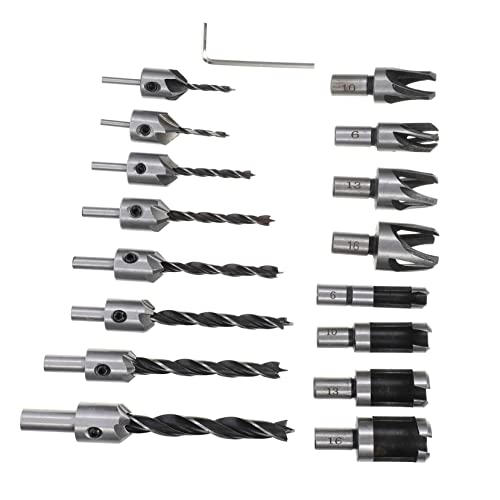 DIYEAH 16 Stück Komprimiertes Bohrbitset eingestellt Senkbohrer-Kit Bits für die Holzbearbeitung Senkerbohrer für Holzarbeiten Senker für Holz Holzstopfenbohrer Gegen Senkbit Stahl DIYEAH 16 Stück Komprimiertes Bohrbitset eingestellt Senkbohrer-Kit Bits für die Holzbearbeitung Senkerbohrer für Holzarbeiten Senker für Holz Holzstopfenbohrer Gegen Senkbit Stahl von DIYEAH