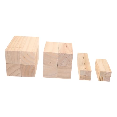 DIYEAH 16 Stück Teiliges Naturbelassenen Holzblöcken Festem Holz DIY Bastelmaterial zum Schnitzen und Gestalten für Anfänger und Fortgeschrittene für Kreative Projekte und Handwerksideen von DIYEAH