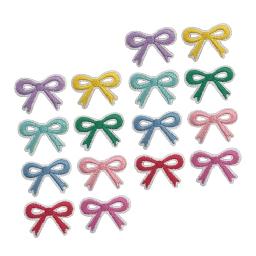 DIYEAH 16 Stück Teiliges Schleifen Bügelflicken aus Langlebigem Polyester Bestickte Applikationen in Bunten Designs für DIY Kleidung Rucksäcke Schuhe Jacken und Hüte Vielseitig und Robust von DIYEAH