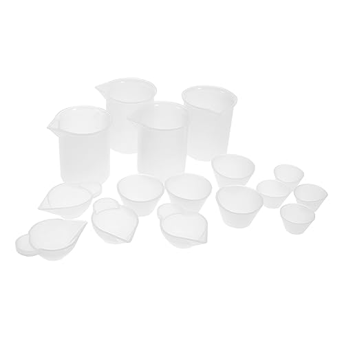DIYEAH 16 Stück Teiliges Silikon Epoxidharz Werkzeugset Diy Set mit Messbechern Trennbechern und Mini Dosierbechern für Kreative Bastelarbeiten von DIYEAH
