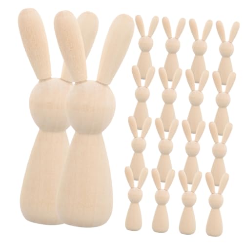DIYEAH 16 Stück Teiliges Unvollendete Holz Kaninchenfiguren zum Bemalen Natürliche DIY Holzfiguren für Kreative Holz Deko für Party und Bastelprojekte DIYEAH 16 Stück Teiliges Unvollendete Holz Kaninchenfiguren zum Bemalen Natürliche DIY Holzfiguren für Kreative Holz Deko für Party und Bastelprojekte von DIYEAH