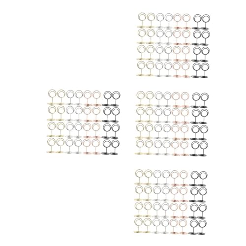 DIYEAH 160 Stck. Metall Tischkartenhalter Rund Stabile Kartenclips für Hochzeit Party Büro Kartenständer mit Sicherem Halt Modernes Design für Fotos Memo Notizen von DIYEAH