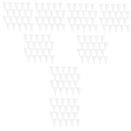 DIYEAH 160 Stk Papierbrunnen Konfetti- Aus Papier Konfetti- Selber Machen Blütenkegel Aus Papier Eisblumenhalter Konfetti- Aus Kraftpapier Hochzeit Weiß Blumenpapier Hohl von DIYEAH