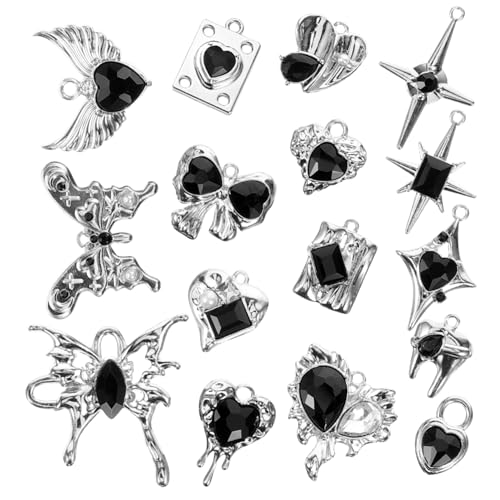 DIYEAH 16Stücke Dunkelheits Charms Anhänger Legierung für DIY Schmuck Baumelnde Ohrringe und Zubehör Kreative Design Ideen für von DIYEAH