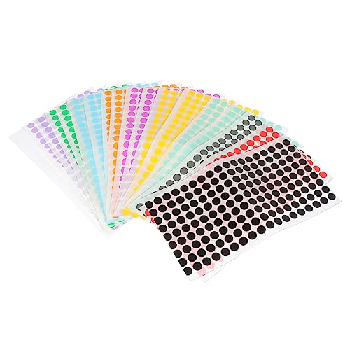 DIYEAH 18 Blatt Runde Klassifizierte Aufkleber Selbstklebende Punkte Zufälligen Farben für Handbeschriftung Beschriften von Jars und Behältern Praktisch und Dekorativ von DIYEAH