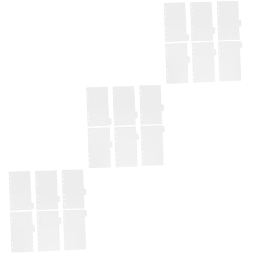 DIYEAH 18 Blatt Teiliges Register mit Farbigen Tabs Halbtransparente Trennblätter für Ordner und Notizbücher Wiederverwendbare Seitenmarker für Büro Schule und Haushaltsplanung von DIYEAH