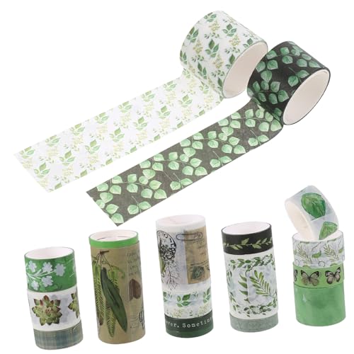 DIYEAH 18 Rollen Washi Tape Vintage Handwerk Klebeband für Scrapbooking DIY Dekoration Journaling und pro Rolle für Notizen und Kreative Projekte von DIYEAH