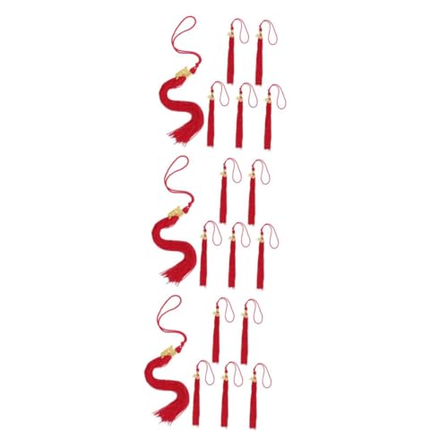 DIYEAH 18 Stck. Abschlusskappen Quasten Polyester Abschlussfeier Dekoration Abzeichen Einfach Befestigen Rote Tasseln für Hochschule Schulabschluss Party DIYEAH 18 Stck. Abschlusskappen Quasten Polyester Abschlussfeier Dekoration Abzeichen Einfach Befestigen Rote Tasseln für Hochschule Schulabschluss Party von DIYEAH