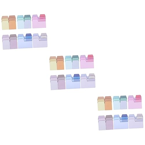 DIYEAH 18 Stck. Kreative Farbige Index Sticker mit Gradient Design Vielseitige Memo Aufkleber für Notizen Seitenmarkierungen und Schulprojekte Gemusterte Haftnotizen Gemischte Designs von DIYEAH