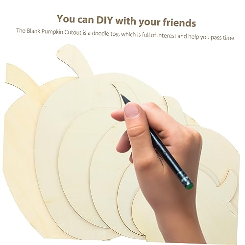 DIYEAH 18 Stck. Teiliges Naturbelassene Holzanhänger Kürbisform Unbemalt Glatte Oberfläche Langlebig DIY Herbstdeko für Thanksgiving Halloween Party und Bastelarbeiten von DIYEAH