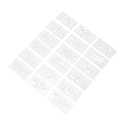 DIYEAH 18 Stück Blumenmalerei Schablonen Wiederverwendbare Vorlagen für Diy Kunsthandwerk Scrapbooking Wanddekoration Präzise Designs für Kreative Projekte von DIYEAH