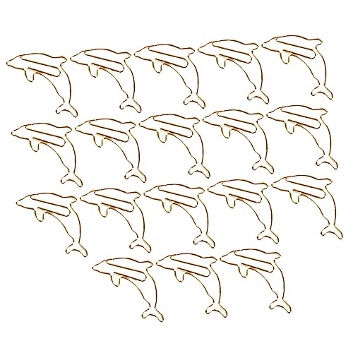 DIYEAH 18 Stück Büroklammer geldumschläge umschlag bürogadges papierklemmen DIY-Zubehör Clips farbig Papierclip Hochzeitsdekor Office-Dokumentenklammern Bürozubehör Eisen Golden von DIYEAH