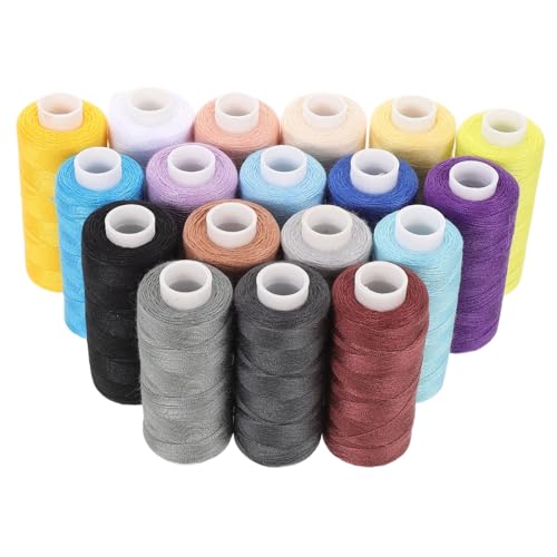 DIYEAH 18 Stück Multicolor -Nähfadenset Faden für Nähmaschine Fadenspulen Spulennäht -Fäden -Kit nähen Nähset Fadennähmaschine Nähenvorräte Spulennähtet -Kit nähen Nähgarnspulen Polyester von DIYEAH