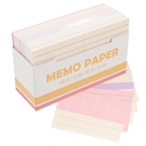 DIYEAH 180 Blatt Haftnotizen Für Karteikarten Leere Notizkarten Karteikarten Mit Ring Notizbuch Zu Machen Zubehör Für Die Kartenherstellung Karteikarten Farbig Minikarten Oxford Papier von DIYEAH