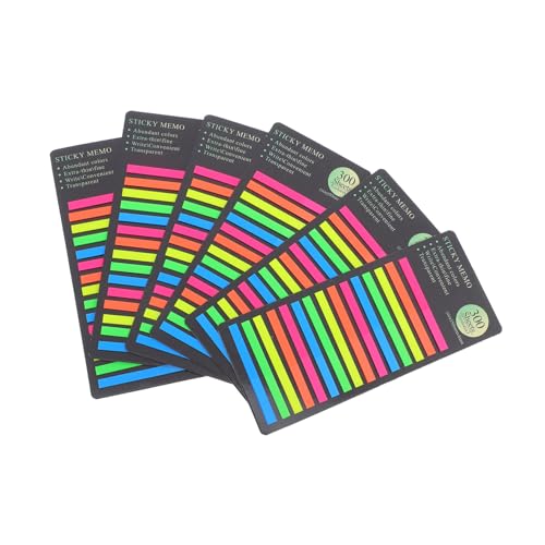 DIYEAH 1800pcs Farbenfrohe Long Strip Index Registerkarten Für Buchanmerkungen Sticky Seitenmarkierungen Für Journals Notebooks Lehrbücher Und Büro Verwenden B von DIYEAH