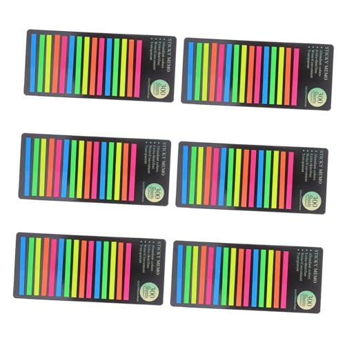 DIYEAH 1800pcs Farbenfrohe Long Strip Sticky -seitenmarkierungen Für Buchanmerkungen Index Registerkarten Ideal Für Journals Notebooks Lehrbücher B von DIYEAH