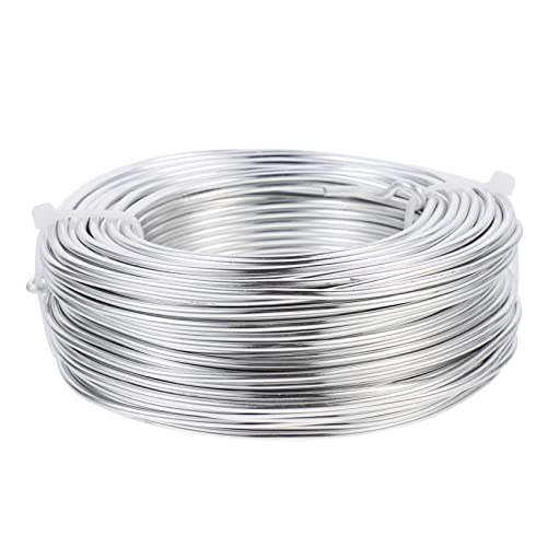 DIYEAH 1Rolle Aluminiumdraht Biegsamer Schmuckdraht für Bastelprojekte Schmuckherstellung Blumenarrangements und Dekorative Designs Silberfarbe von DIYEAH
