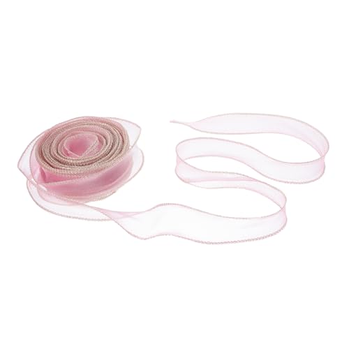 DIYEAH 1Rolle Goldrand Organza Band Yards Wellendesign für Hochzeiten Bastelarbeiten Geschenkverpackungen Romantische Dekorationen Rauchrosé Breit DIYEAH 1Rolle Goldrand Organza Band Yards Wellendesign für Hochzeiten Bastelarbeiten Geschenkverpackungen Romantische Dekorationen Rauchrosé Breit von DIYEAH