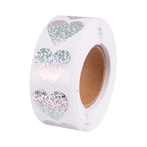 DIYEAH 1Rolle Herzform Aufkleber Selbstklebend für und Deko Versiegelungsaufkleber für Hochzeit Valentinstag DIY Geschenkverpackungen Hochwertige Kreative Etikettenrollen von DIYEAH