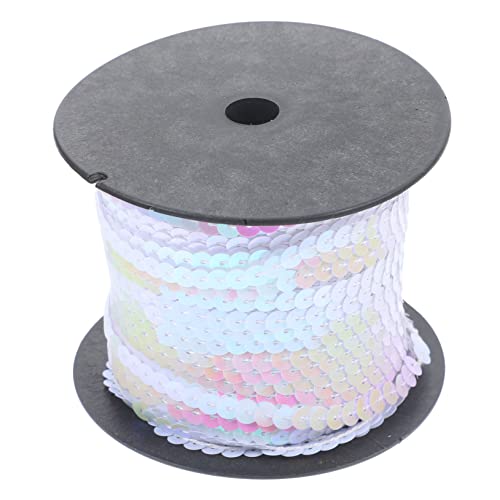 DIYEAH 1Rolle Pailletten DIY Yards PVC Pailletten für Kleidung Schuhe und Bastelprojekte Wiederverwendbare Dekoration für Handwerk und Reparaturen Milchweiß von DIYEAH