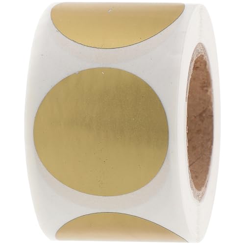 DIYEAH 1Rolle Rubbelaufkleber Goldene Runde Aufkleber mit Kreative Scratch Off Etiketten für Hochzeiten Geburtstagsfeiern und Klassenzimmeraktivitäten von DIYEAH