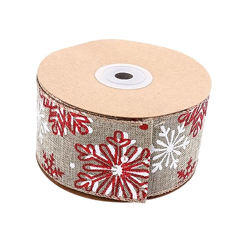 DIYEAH 1Rolle Weihnachtsgeschenkband mit Weihnachtsmustern Langlebiges Dekorationsband für Bastelarbeiten und Weihnachtsbaum für Verpackungen von DIYEAH