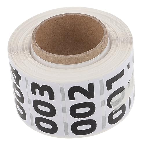 DIYEAH 1Rolle Zahlen Aufkleber Selbstklebende Nummern Etiketten für Warehouse Label Sticker Wetterfest und Leicht Abzuziehen für Organisation und Versand von DIYEAH