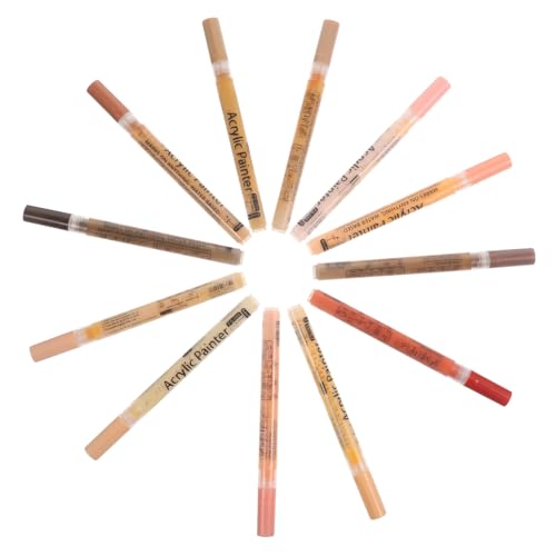 DIYEAH 1Satz Acrylfarben Marker Farben Hauttöne Pinselspitze für DIY Kunst und Handwerk für Erwachsene Künstler und Anfänger Vielseitig Einsetzbar für Zeichnen von DIYEAH