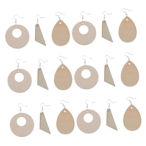 DIYEAH 1Satz DIY Holz Ohrringe Teiliges Bastelkit für Lackierbare Ohrringe Leere Holzanhänger zum Kreativen Gestalten Hochwertiges Schmuckmaterial DIYEAH 1Satz DIY Holz Ohrringe Teiliges Bastelkit für Lackierbare Ohrringe Leere Holzanhänger zum Kreativen Gestalten Hochwertiges Schmuckmaterial von DIYEAH
