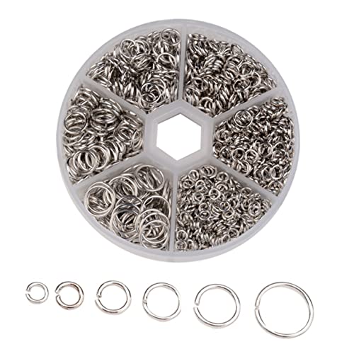 DIYEAH 1Satz DIY Schmuckzubehör Handgefertigte Eisenringe Silberfarbene Verbindungselemente für Schmuckherstellung Bastelset Aufbewahrungskoffer für Armband DIYEAH 1Satz DIY Schmuckzubehör Handgefertigte Eisenringe Silberfarbene Verbindungselemente für Schmuckherstellung Bastelset Aufbewahrungskoffer für Armband von DIYEAH