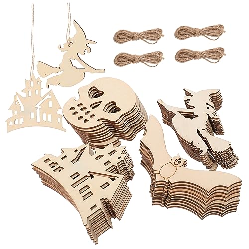 DIYEAH 1Satz Halloween Holzausschnitte zum DIY Holzscheiben für Unvollendete Dekoration für Halloween Feiern und Bastelprojekte von DIYEAH