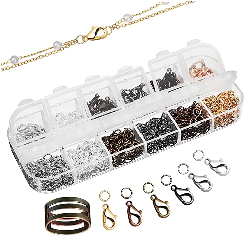 DIYEAH 1Satz Schmuckverschlüssen und Biegeringen für DIY Projekte Karabinerverschlüsse und Öffner für Armbänder und Mehr Sicher Vielseitig von DIYEAH