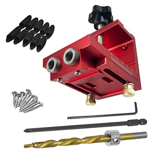 DIYEAH 1Satz Taschenloch Jig Bohrhilfe mit Präzise Bohrschiene zum Spleißen von Holzplatten für Holzstärken von Effizient DIYEAH 1Satz Taschenloch Jig Bohrhilfe mit Präzise Bohrschiene zum Spleißen von Holzplatten für Holzstärken von Effizient von DIYEAH