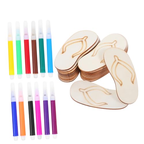 DIYEAH 1Satz Unfertige Holzschuhe DIY Bastelausschnitte für Sommerdekoration Rechte mit Malstiften Hängende Slipper für Partys DIYEAH 1Satz Unfertige Holzschuhe DIY Bastelausschnitte für Sommerdekoration Rechte mit Malstiften Hängende Slipper für Partys von DIYEAH