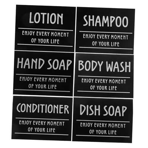 DIYEAH 1Satz Wasserfeste Badezimmer Aufkleber Selbstklebende für Shampoo Flaschen Kosmetik und Hautpflege Produkte Klarer für Ordentliche von DIYEAH