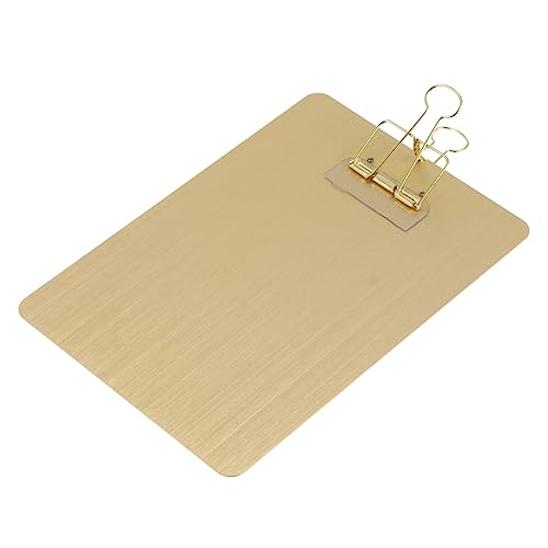 DIYEAH 1Stück Metall Klemmbrett mit Edelstahlclip Roségoldene Zwischenablage für Büro Schule und Zuhause Langlebig und Praktisch für Dokumente von DIYEAH