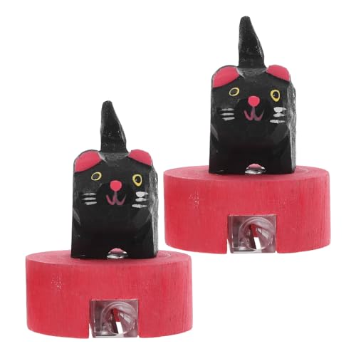 DIYEAH 2 Bleistiftspitzer in Form einer schwarzen Katze: Schreibwaren aus Holz mit Tiermotiv – Manueller als Belohnung für das Klassenzimmer von Kindern – Partygeschenke zum Schulanfang DIYEAH 2 Bleistiftspitzer in Form einer schwarzen Katze: Schreibwaren aus Holz mit Tiermotiv – Manueller als Belohnung für das Klassenzimmer von Kindern – Partygeschenke zum Schulanfang von DIYEAH