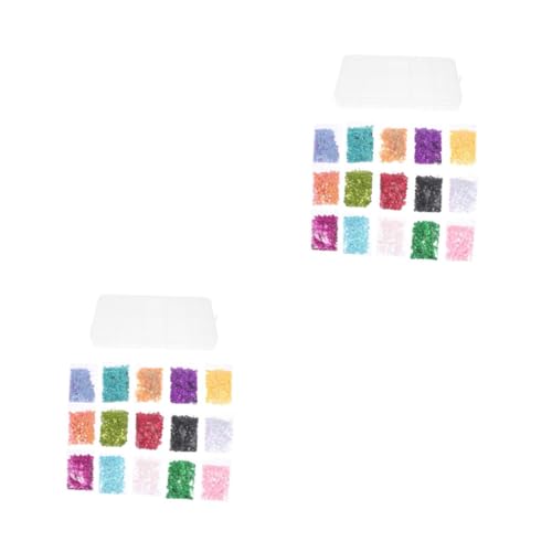 DIYEAH 2 Boxen DIY Pailletten Glitzernde Kleidung Zubehör Handmade Handwerks Pailletten für Kostüme Schmuck und Dekoration mit Aufbewahrungsbox von DIYEAH