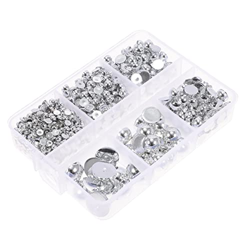 DIYEAH 2 Boxen Ornament Teile Halbkreis Charme Nagel Dekorative Handwerk Charms Perlen Kit Für Schmuck von DIYEAH