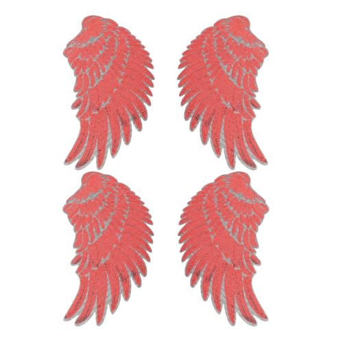 DIYEAH 2 Paar Pailletten-Applikationen mit Engelsflügeln, selbstklebende Rückseite, dekorative Stoffflicken, zum Aufbügeln oder Aufnähen, für selbstgemachte Kleidung, Rucksäcke, Outfits, Rot DIYEAH 2 Paar Pailletten-Applikationen mit Engelsflügeln, selbstklebende Rückseite, dekorative Stoffflicken, zum Aufbügeln oder Aufnähen, für selbstgemachte Kleidung, Rucksäcke, Outfits, Rot von DIYEAH