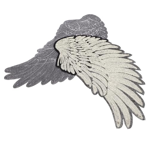 DIYEAH 2 Paar Patches Nähen Bling Flügel Kostüm Engelsflügel-paillettenaufnäher Dekorative Patches Glitzerkleid Kleidungsverzierungen Flügel Auf Dem Rücken Flicken Aufnähen Flügel Patches von DIYEAH