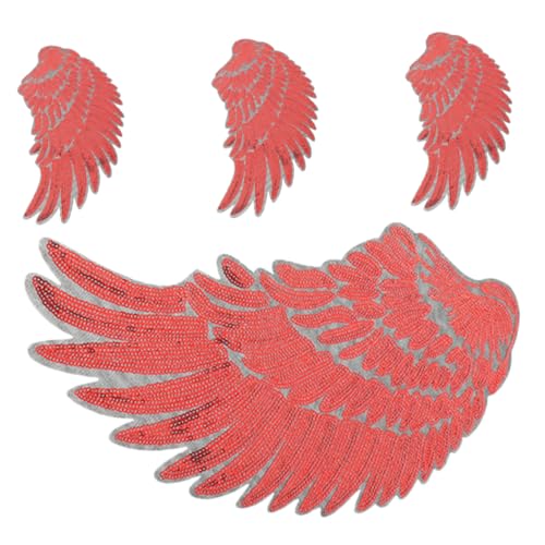 DIYEAH 2 Paare Rote Flügel Pailletten Aufnäher Selbstklebende Applikationen für Kleidung Taschen und Dekoration Iron oder Sew Stoffabzeichen für Diy Outfits und Partys DIYEAH 2 Paare Rote Flügel Pailletten Aufnäher Selbstklebende Applikationen für Kleidung Taschen und Dekoration Iron oder Sew Stoffabzeichen für Diy Outfits und Partys von DIYEAH
