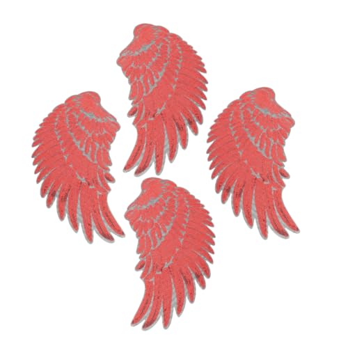 DIYEAH 2 Paare Selbstklebende Flügel Patches mit Pet Glitzer Pailletten Bestickte Stoffapplikationen für Kleidung Taschen Diy Party Dekoration Rote Applikationen für Jacken Rucksäcke DIYEAH 2 Paare Selbstklebende Flügel Patches mit Pet Glitzer Pailletten Bestickte Stoffapplikationen für Kleidung Taschen Diy Party Dekoration Rote Applikationen für Jacken Rucksäcke von DIYEAH